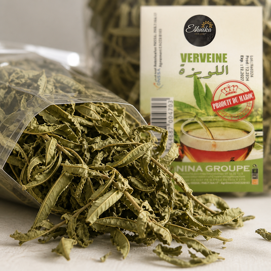 Tisane Verveine Naturelle 40g - gros plan feuilles séchées