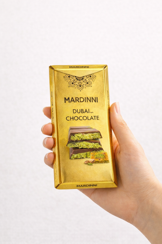 Chocolate Dubai Mardinni – Pistachio and Kunafa Treat