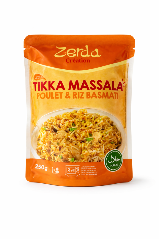 tikka massala poulet et riz basmati en 2 minutes