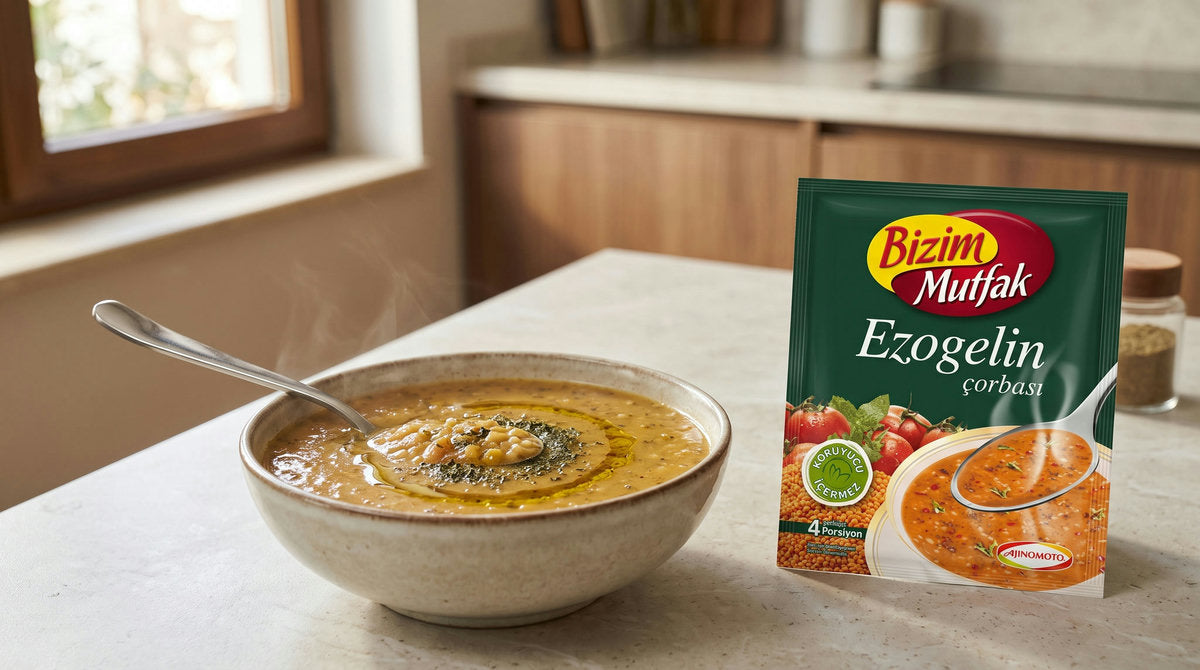 Bol de soupe Ezo Gelin avec le sachet réel BIZIM MUTFAK 80g