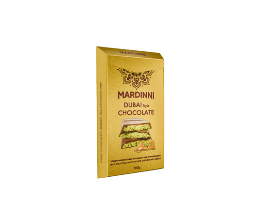 Chocolat Dubaï Mardinni 100g – Gourmandise à la pistache et au kunafa