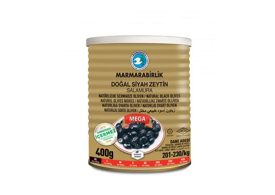Olives noires salées XL MEGA avec noyaux 400g MARMARABIRLIK
